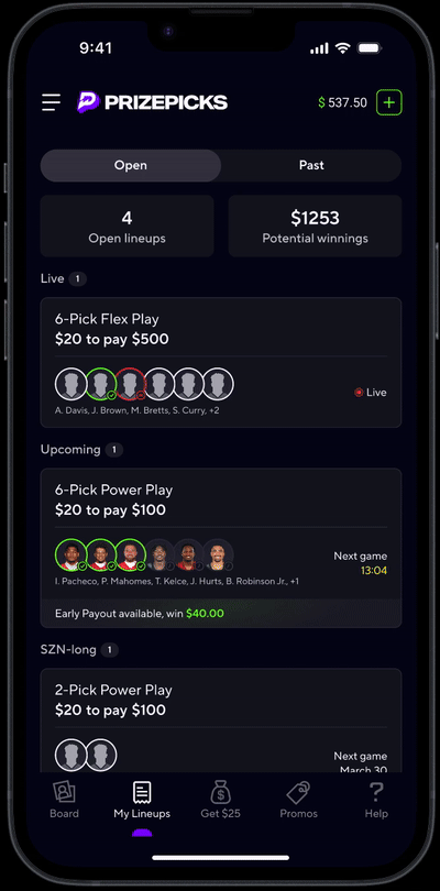 Early Payout: swipe to settle interaction