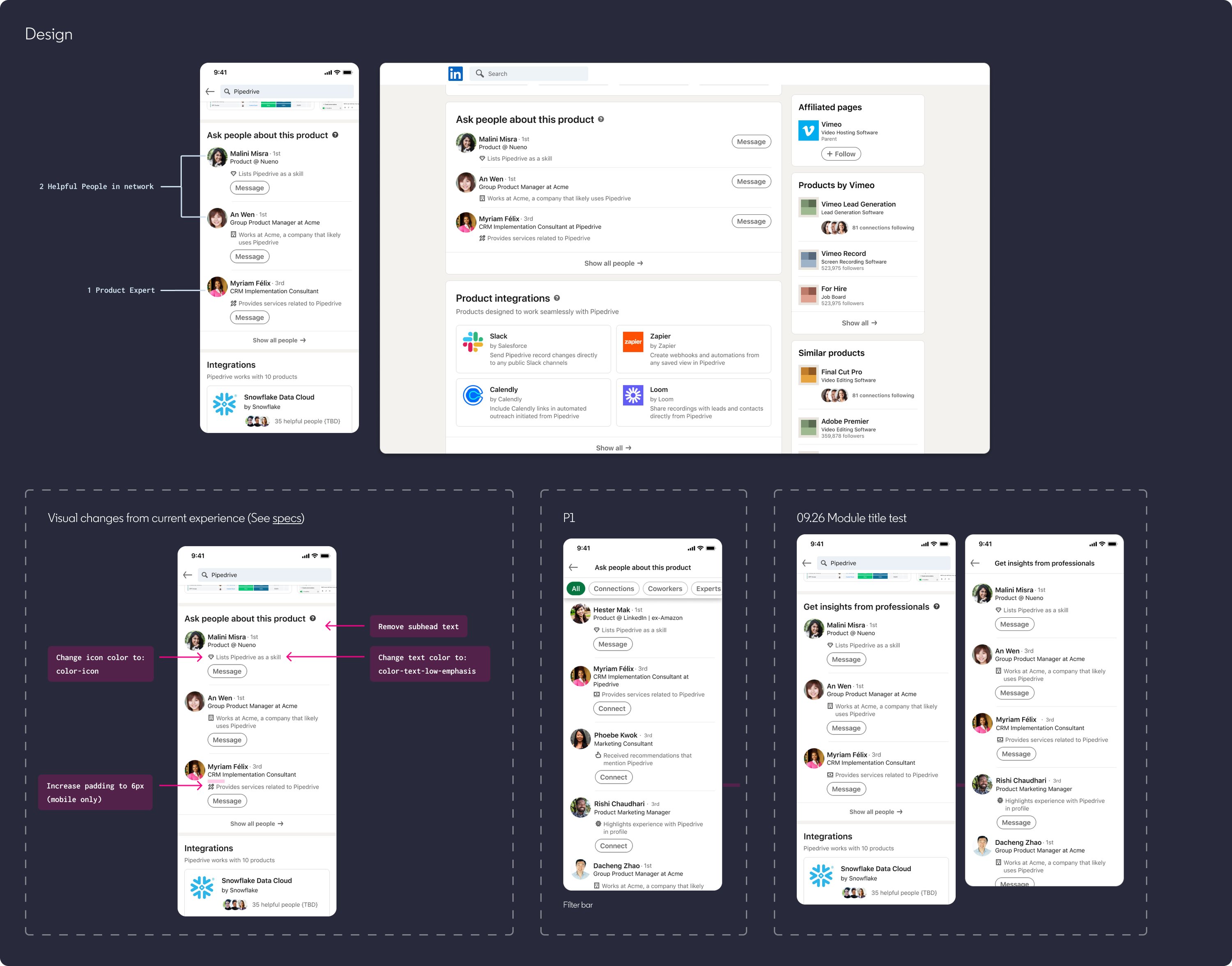 Product Experts design across mobile and web